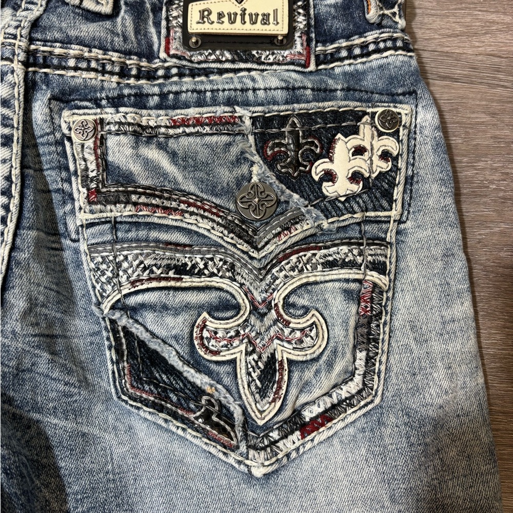 Rock Revival Blue Slim Straight Jeans - Picture 7 of 8